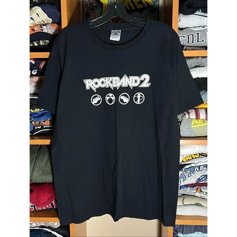 Vintage Y2K Rock Band 2 Game Promo Tee
